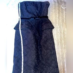 WHBM black, strapless, lace dress.